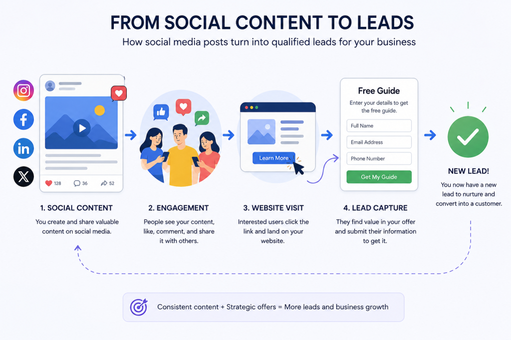 social media to generate leads